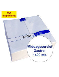 Napkin Gastrot 40x40 3-layer 1/4 fold White 1400pc/box -  2