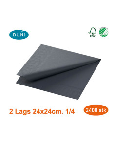 Napkin Tork Advanced 24x24cm 2-layer Black 2400pc/box -  2