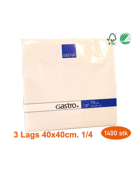 Middagsservietter 40x40 3-lags champagne