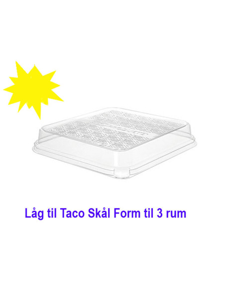 Låg til Taco Bakke 3 rum 300 stk.