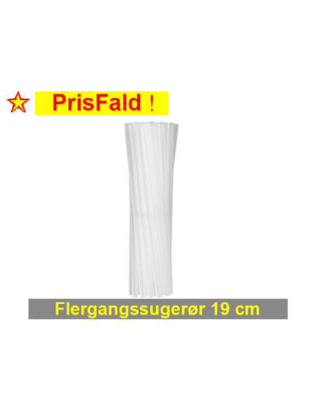 Flergangssugerør ø6 x19cm 