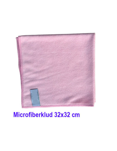 Mikrofiberklude Rød 32x32cm