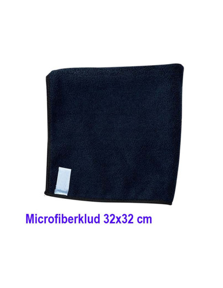 Mikrofiberklude Sort 32x32cm