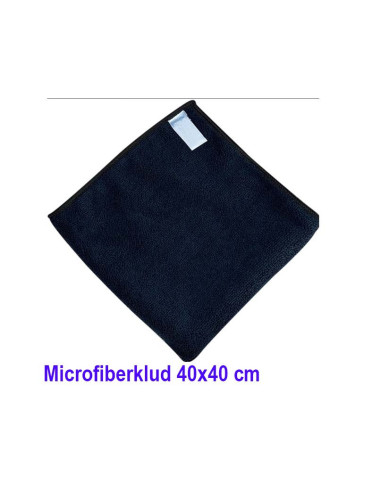 Mikrofiberklude Sort 40x40cm