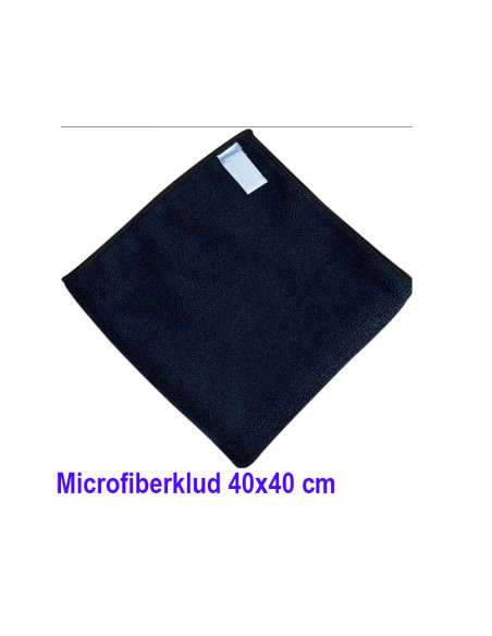 Mikrofiberklude Sort 40x40cm