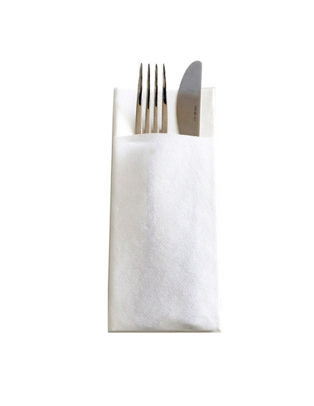 Bestikserviet Med Tryk Airlaid  33x40cm Hvid 1000stk/kar. - 