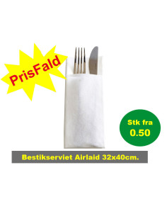 GreenSoft Cutlery 40x32cm Airlaid White 1000pc/box - 