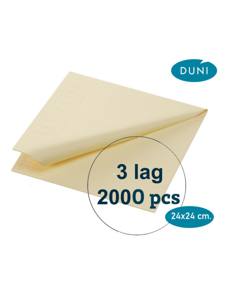Kaffeserviet 24x24cm 2-lags Natur Duni 2000 stk.