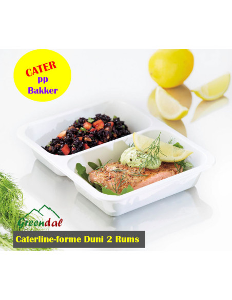 Caterline-forme 227 x 178 x 50 mm Hvid 2-Rum