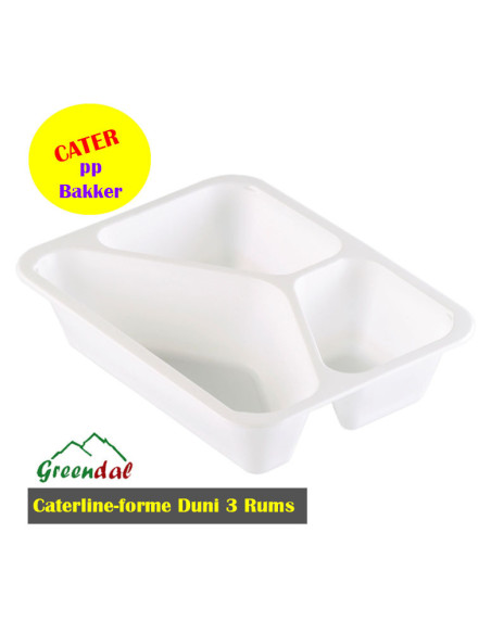 Caterline-forme 227 x 178 x 50 mm Hvid 3-Rum