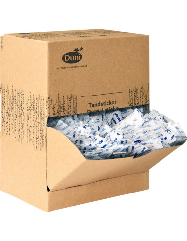 Tandstikkere Naturlig indpakket Duni 1000stk/pak - 