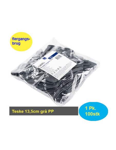 Teske 13,5cm grå PP til flergangsbrug .