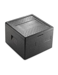 Thermo foam box EPP pizza black 410x410x237mm 21.5L - 