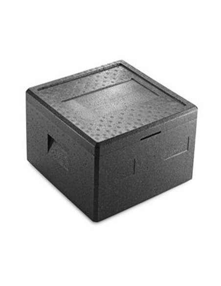 Termo skumkasse EPP pizza sort 410x410x237mm 21,5L - 