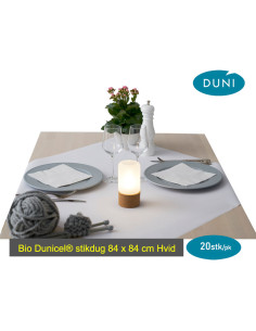 Bio Dunicel® stikdug 84 x 84 cm Hvid 2