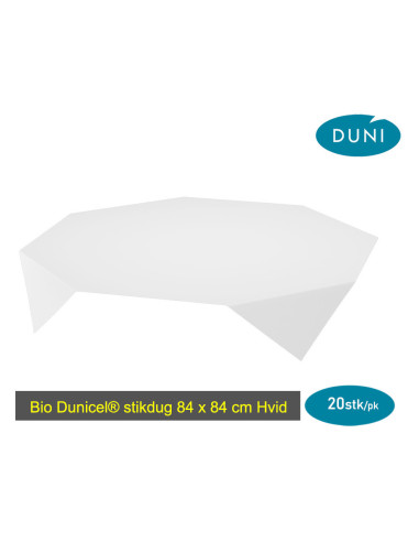 Bio Dunicel® stikdug 84 x 84 cm Hvid