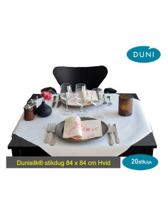 Dunisilk® stikdug 84 x 84 cm Hvid 2