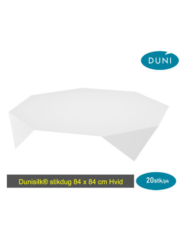 Dunisilk® stikdug 84 x 84 cm Hvid