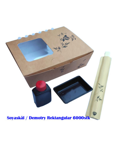 Soy/Dip try black Rektang 60x100pc/box - 
