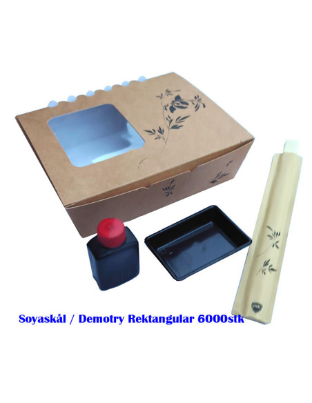 Soy/Dip try black Rektang 60x100pc/box - 