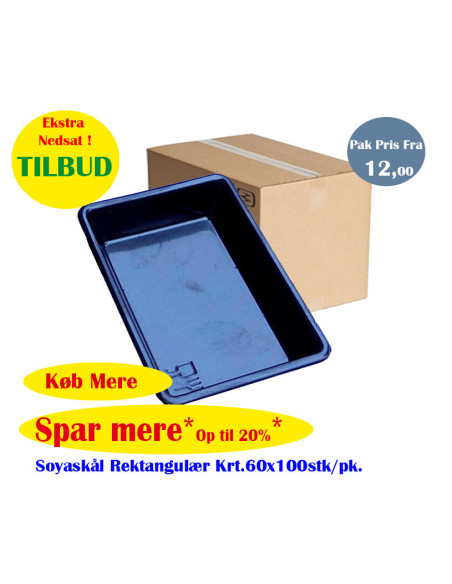 Soy/Dip try black Rektang 60x100pc/box - 