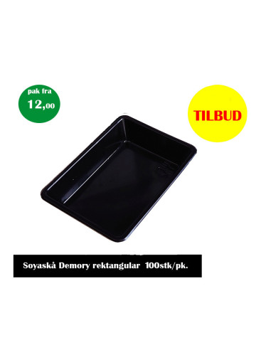 Soy/Dip try black Rektang 60x100pc/box - 