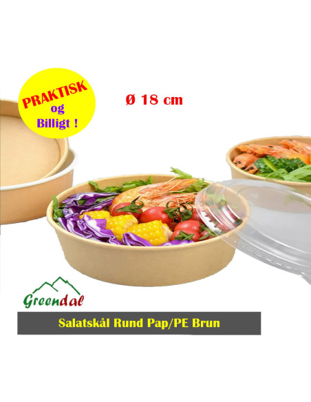 Salatskål Brun Bowle Ø18