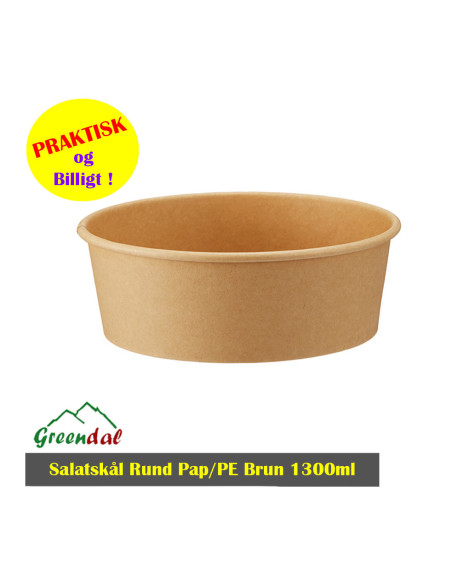 Salatskål Brun Bowle Catersource 1300ml
