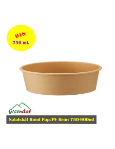Salatskål Rund pap Ø18 750-900ml