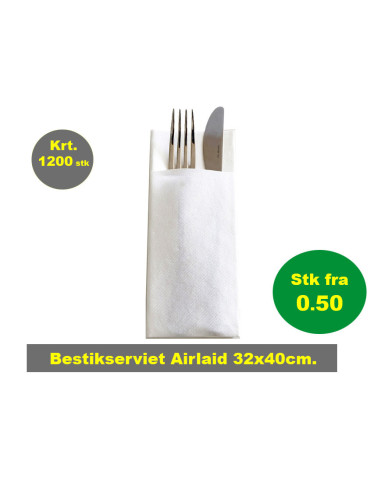 copy of GreenSoft Cutlery 40x32cm Airlaid White 1000pc/box - 