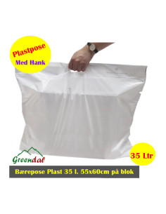 Fruit bag 35 L. HDPE white   10x100pcs/box - 