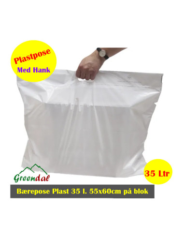 Fruit bag 35 L. HDPE white   10x100pcs/box - 