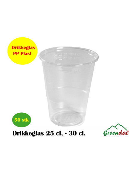 Drikkeglas 25 cl. 10,1cm, Ø7,8cm 25 cl. PP