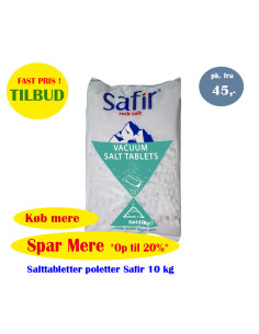 Salttabletter Safir 10 kg til blødgøringsanlæg til opvaskemaskiner