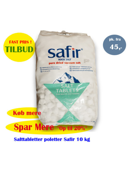 Salt tablets tokens for water softeners Safir 10 kg - 