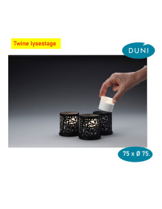 Candlestick t/LED Twine  75 x Ø 75 mm Sort 8 pcs/kart (8 x 1 pcs) -  2