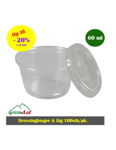 Dressingbæger PP klar 60ml 10x250stk/kar