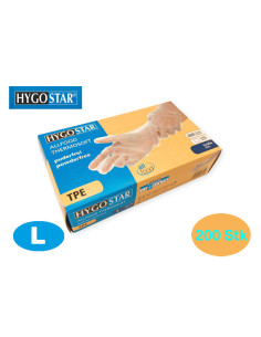 Disposable gloves Hygo Star Transparent 200pc/pack -  2