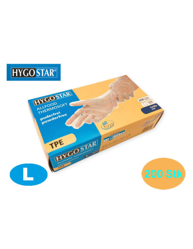 Disposable gloves Hygo Star Transparent 200pc/pack - 