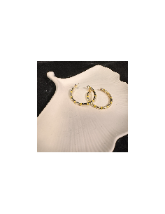 Helen 18K Gul Guldbelagt Sølv Øreringe -  2