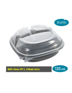 Vista Box Large 650/216/216 ml Grå 3-Rum