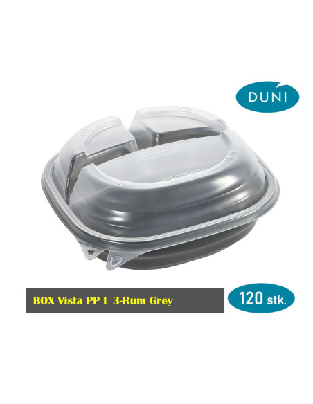 Vista Box Large 650/216/216 ml Grå 3-Rum